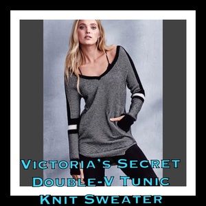 On hold 🖤🩶 Victoria’s Secret Double-V Tunic Knit Sweater 🩶🖤
